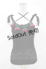 Angelic Pretty / いちごニットキャミソール Free ブラック H-25-05-15-1045-AP-TO-NS-ZH