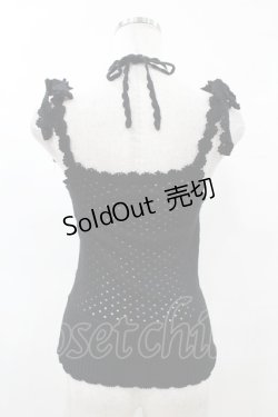 画像2: Angelic Pretty / いちごニットキャミソール Free ブラック H-25-05-15-1045-AP-TO-NS-ZH