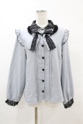 DearMyLove / レース重ねハートリボンフリルブラウス 3L サックス H-25-05-15-1050-EL-BL-NS-ZH