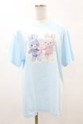 Nile Perch / プリントTeeシャツ＜うさぎ＞ F ふたごうさぎ/パープル H-25-05-15-1052-LO-TS-NS-ZH