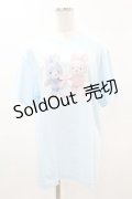 Nile Perch / プリントTeeシャツ＜うさぎ＞ F ふたごうさぎ/パープル H-25-05-15-1052-LO-TS-NS-ZH
