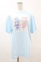 Nile Perch / プリントTeeシャツ＜うさぎ＞ F ふたごうさぎ/パープル H-25-05-15-1052-LO-TS-NS-ZH