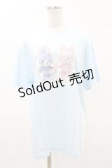 Nile Perch / プリントTeeシャツ＜うさぎ＞ F ふたごうさぎ/パープル H-25-05-15-1052-LO-TS-NS-ZH