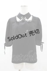Jamie エーエヌケー / ハートバックルネクタイブラウス M ブラック H-25-05-15-1056-LO-BL-NS-ZH