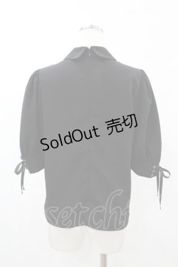 画像2: Jamie エーエヌケー / ハートバックルネクタイブラウス M ブラック H-25-05-15-1056-LO-BL-NS-ZH