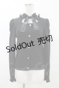Ank Rouge / ビジューリボントップス M ブラック H-25-05-15-1059-CA-TO-NS-ZH