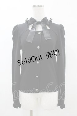 画像1: Ank Rouge / ビジューリボントップス M ブラック H-25-05-15-1059-CA-TO-NS-ZH
