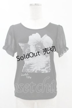 画像1: Ank Rouge / キャットプリントTe M ブラック H-25-05-15-1060-CA-TS-NS-ZH