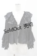 axes femme / レース袖フリルボレロ Free ブラック H-25-05-15-1061-AX-TO-NS-ZH