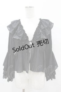 axes femme / レース袖フリルボレロ Free ブラック H-25-05-15-1061-AX-TO-NS-ZH