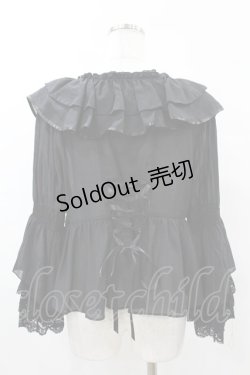 画像2: axes femme / レース袖フリルボレロ Free ブラック H-25-05-15-1061-AX-TO-NS-ZH