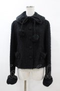 Angelic Pretty / ファンシーリボンショートコート（ラメワッフル） FREE ブラック H-25-05-15-1062-AP-CO-NS-ZH