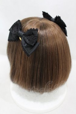 画像2: BABY,THE STARS SHINE BRIGHT / Rose Princessリボンクリップ　  ブラック H-25-05-15-1008-BA-AC-NS-ZH