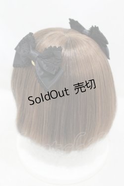 画像2: BABY,THE STARS SHINE BRIGHT / Rose Princessリボンクリップ　  ブラック H-25-05-15-1008-BA-AC-NS-ZH