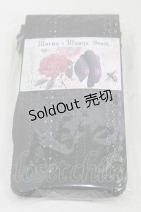 Morun x Muuna Stoik / レースタイツ  ブラック H-25-05-15-1011-LO-ZA-NS-ZH