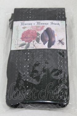 画像1: Morun x Muuna Stoik / レースタイツ  ブラック H-25-05-15-1011-LO-ZA-NS-ZH