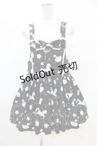 Angelic Pretty / Candy Sprinkleサロペット&バレッタセット Free ブラック H-25-05-15-1018-AP-OP-NS-ZH