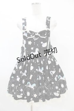 画像1: Angelic Pretty / Candy Sprinkleサロペット&バレッタセット Free ブラック H-25-05-15-1018-AP-OP-NS-ZH