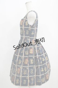 画像2: Jane Marple / ロイヤルライブラリーのスクエアドレス  ネイビー H-25-05-15-001-JM-OP-KB-ZH