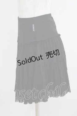 画像2: Ozz oneste / 薔薇刺繍メッシュスカート  黒 H-25-05-15-064-OO-SK-KB-ZH