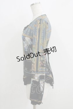 画像2: OZZ ANGELO / 宗教画プリント裾フリルトップス  青 H-25-05-15-066-OO-TO-KB-ZH