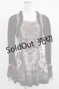 OZZ ANGELO / ボレロ風切替トップス  ボルドーパープル H-25-05-15-067-OO-TO-KB-ZH