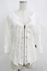 Ozz oneste / 薔薇刺繍メッシュZIPカーデ  オフ H-25-05-15-069-OO-TO-KB-ZH
