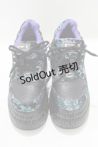 YOSUKE / 厚底スニーカー M 黒×青 H-25-05-15-075-PU-SH-KB-ZH