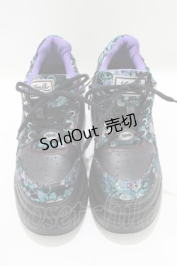 画像1: YOSUKE / 厚底スニーカー M 黒×青 H-25-05-15-075-PU-SH-KB-ZH
