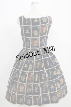 画像3: Jane Marple / ロイヤルライブラリーのスクエアドレス  ネイビー H-25-05-15-001-JM-OP-KB-ZH