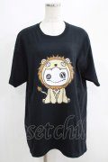 NieR Clothing / プリントCOTTON CUTSEW  黒 H-25-05-15-011-PU-TO-KB-ZH