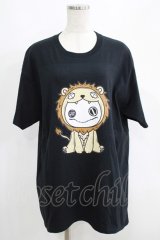 NieR Clothing / プリントCOTTON CUTSEW  黒 H-25-05-15-011-PU-TO-KB-ZH