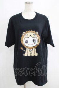 NieR Clothing / プリントCOTTON CUTSEW  黒 H-25-05-15-011-PU-TO-KB-ZH