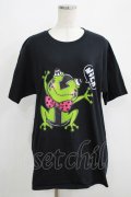 NieR Clothing / プリント半袖CUTSEW XL 黒 H-25-05-15-015-PU-TO-KB-ZH