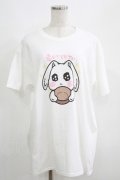 NieR Clothing / プリント半袖CUTSEW XL 白 H-25-05-15-016-PU-TO-KB-ZH