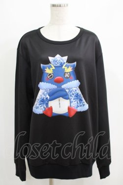 画像1: NieR Clothing / プリントLONG CUTSEW  黒 H-25-05-15-022-PU-TO-KB-ZH