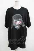 NieR Clothing / プリントCOTTON CUTSEW XL 黒 H-25-05-15-024-PU-TO-KB-ZH