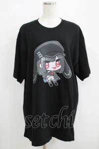 NieR Clothing / プリントCOTTON CUTSEW XL 黒 H-25-05-15-024-PU-TO-KB-ZH