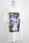 NieR Clothing / プリントCOTTON CUTSEW XL 白 H-25-05-15-025-PU-TO-KB-ZH
