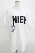 NieR Clothing / プリント半袖CUTSEW XL 白 H-25-05-15-031-PU-TO-KB-ZH