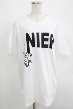 画像1: NieR Clothing / プリント半袖CUTSEW XL 白 H-25-05-15-031-PU-TO-KB-ZH