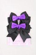 LOTUS ribbon / リボンクリップ  ブラック/パープル H-25-05-16-045-EL-AC-NS-ZH