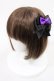 画像2: LOTUS ribbon / リボンクリップ  ブラック/パープル H-25-05-16-045-EL-AC-NS-ZH (2)