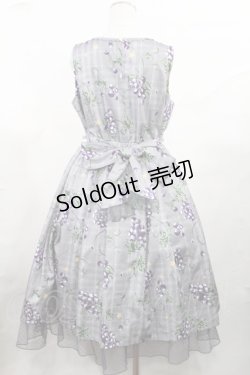 画像2: axes femme kawaii / ぶどう柄ジャンパースカート M グレー H-25-05-16-004-AX-OP-NS-ZH