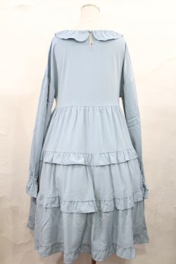 画像2: FLC / 皆方由衣コラボ/ティアードフリルワンピース M ブルー H-25-05-16-007-LO-OP-NS-ZH
