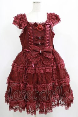画像1: metamorphose / 【プラスサイズ】永遠の花嫁ドレス プラスサイズ えんじ H-25-05-16-1001-ME-OP-NS-ZH