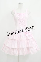 Angelic Pretty / バニランローウエストジャンパースカート Free ピンク H-25-05-16-1025-AP-OP-NS-ZH