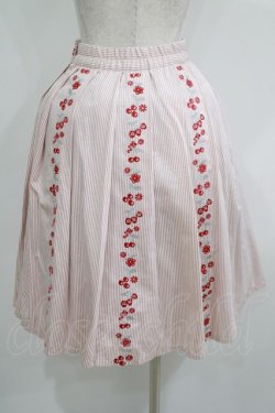画像3: Fi.n.t / フルーツ刺繍ストライプスカート Free PINK H-25-05-16-1028-CA-SK-NS-ZH
