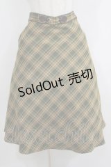 Fi.n.t / ビット使いバイアスチェックフレアースカート Free GREEN×YE H-25-05-16-1029-CA-SK-NS-ZH