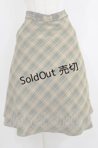 Fi.n.t / ビット使いバイアスチェックフレアースカート Free GREEN×YE H-25-05-16-1029-CA-SK-NS-ZH